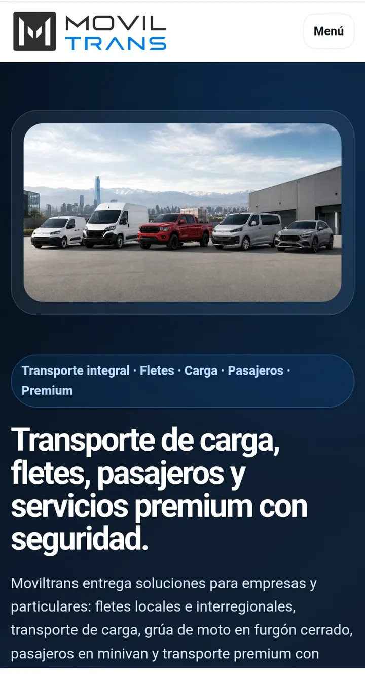 Captura móvil del proyecto Moviltrans
