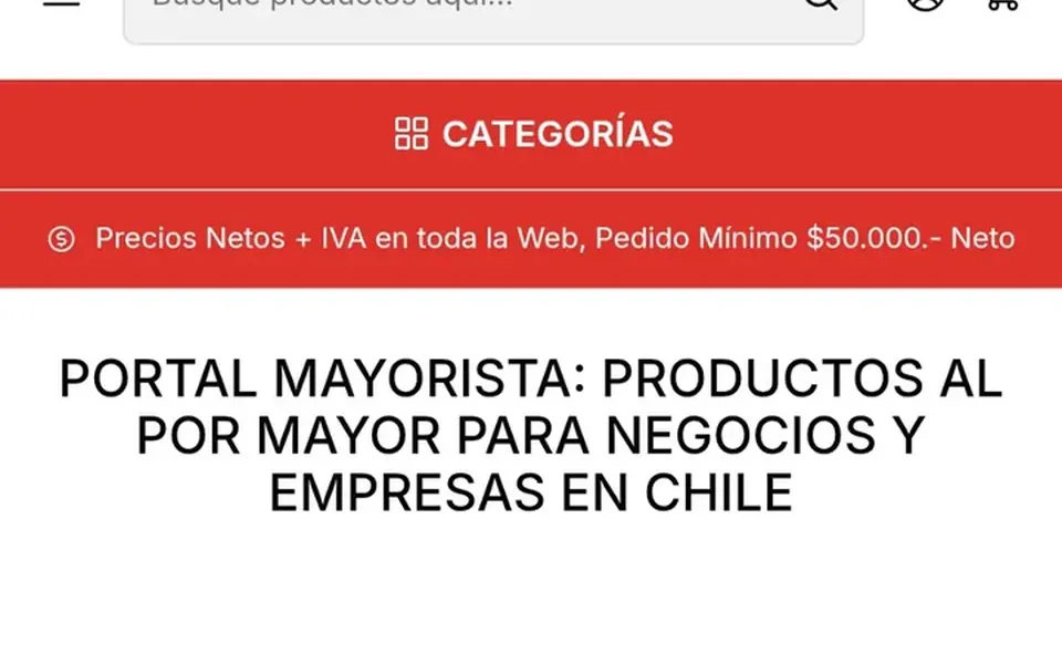 Vista del proyecto Portal Mayorista