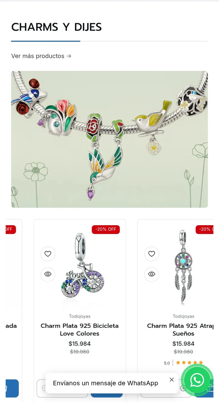 Captura móvil del proyecto Todojoyas